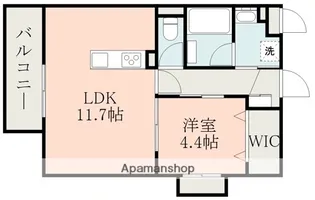 ラ・シック黒髪【4階】の間取り