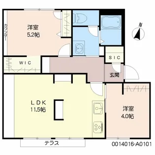 フローラルパレス A棟【1階】の間取り