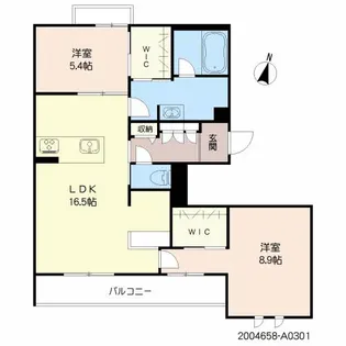 CASA FELICE 水前寺【3階】の間取り