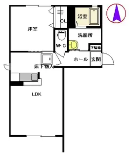 サンリッチ C棟【1階】の間取り