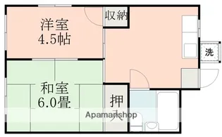 金田アパート【2階】の間取り