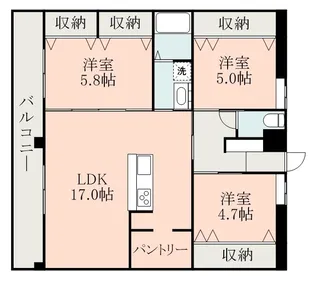 メゾン・ド・アネモネ【4階】の間取り