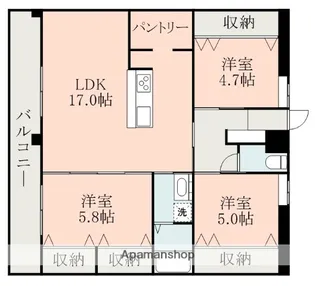 メゾン・ド・アネモネ【4階】の間取り