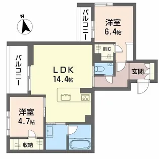 シャーメゾン妙体寺町 伴【2階】の間取り