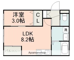 ラ・ポルテ合志南【1階】の間取り