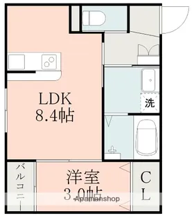 ラ・ポルテ合志南【2階】の間取り
