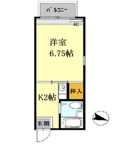 グリーンハイツ新大江【201号室】の間取り