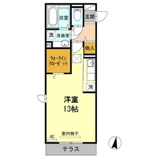 スペリオーレ・D307熊本駅【1階】の間取り