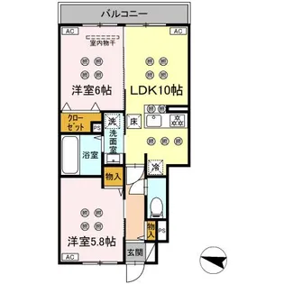 ラ・アルバ【1階】の間取り