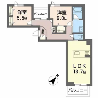 ベンガレンシス【3階】の間取り