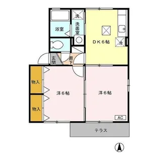 クレール花陵 A棟【1階】の間取り