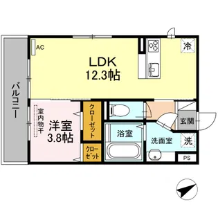 グランプラス【2階】の間取り