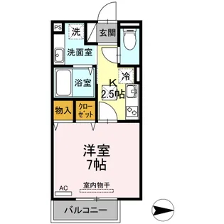 ウィットまい田崎【1階】の間取り