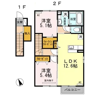 グランシャリオ須屋【2階】の間取り
