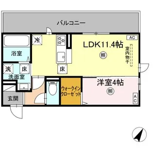 西熊本MY【103号室】の間取り