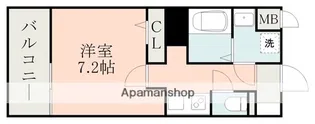 レクシア フラッツ水前寺【6階】の間取り