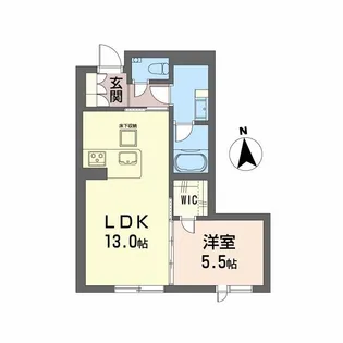 シャーメゾン 上水前寺【1階】の間取り