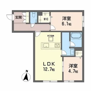 シャーメゾンHARU【1階】の間取り