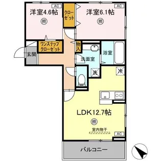 ランドマークII【2階】の間取り