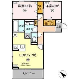 ランドマークII【2階】の間取り