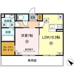 ランドマークII【1階】の間取り