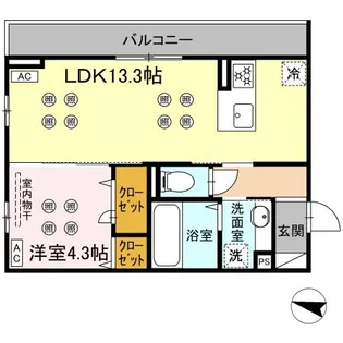 グレースメゾンコンフォートメゾン グレースメゾン【2階】の間取り