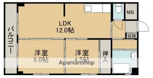 ラピス龍田【3階】の間取り