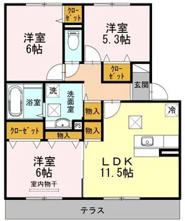 イル・ニード【3階】の間取り