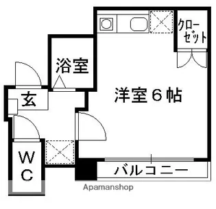1Rの間取り画像