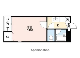 熊本県熊本市中央区黒髪3丁目【マンション】の間取り