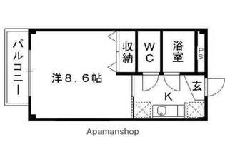 T・ハイツ黒髪【3階】の間取り