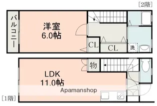 ヨーロピアンシャレー黒髪【1階】の間取り