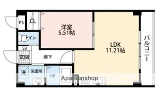 グランソシエ黒髪Ⅱ【2階】の間取り