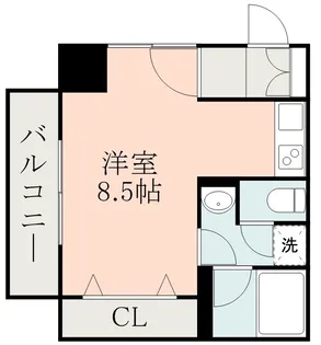 サテンドール黒髪【3階】の間取り