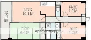 ダイアパレス保田窪【1階】の間取り