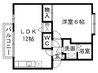 ウィルモア田迎【1階】の間取り