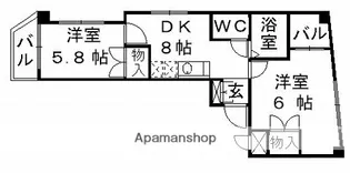 コート本荘【4階】の間取り