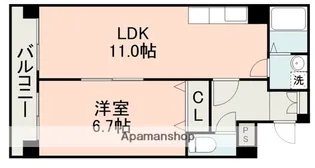 サンセール月出【4階】の間取り