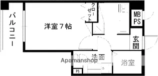 レジディア熊本辛島【14階】の間取り