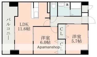 サムティ熊本近見Ⅰ【3階】の間取り