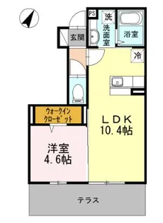 ホワイトリム B棟【1階】の間取り