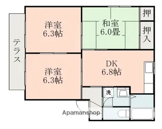 コンフォートⅡC【102号室】の間取り
