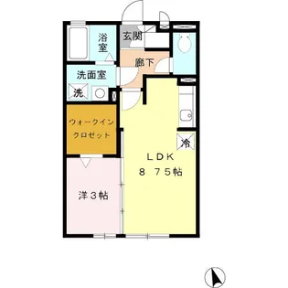 セント・ビラ田中【1階】の間取り