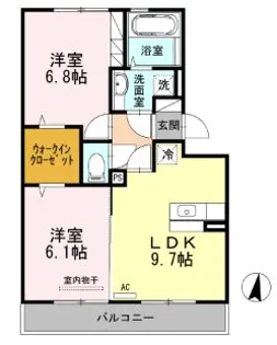 イーストハイム【3階】の間取り