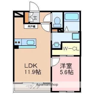 ヴィーナス・ヒルズ近見【3階】の間取り