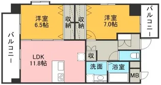 KOMODO本山【6階】の間取り