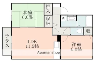 ヴァンベール江越B【1階】の間取り