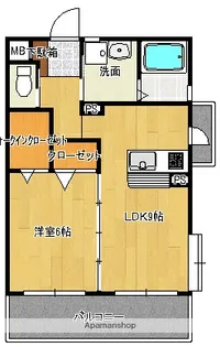 エステートHAKUZAN【605号室】の間取り