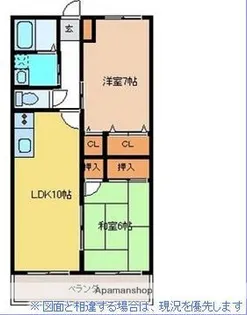 熊本県熊本市南区城南町舞原【アパート】の間取り
