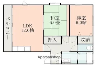 ディアコートウスバA【2階】の間取り